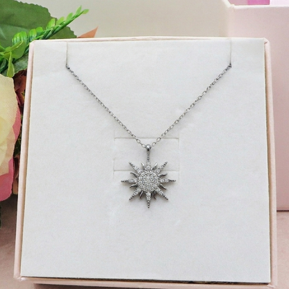YOU'RE MY SUN Crystal ~ ACCIAIO INOSSIDABILE - Collana pendente sole