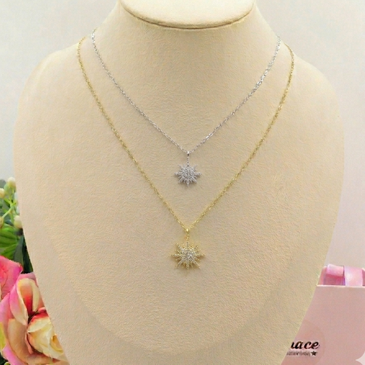 YOU'RE MY SUN Crystal ~ ACCIAIO INOSSIDABILE - Collana pendente sole