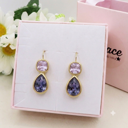 ALINA - ACCIAIO INOSSIDABILE - Paia orecchini monachella con cubic zirconia a goccia