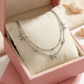 WALDORF ~ Cavigliera con fiocchi in ACCIAIO INOSSIDABILE 316L + cubic zirconia