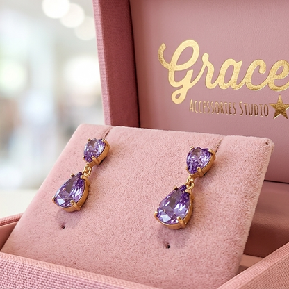 LORELEI - ACCIAIO INOSSIDABILE - Paia orecchini mini pendenti con cubic zirconia a forma di goccia