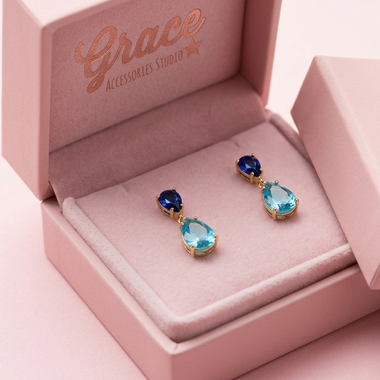 LORELEI - ACCIAIO INOSSIDABILE - Paia orecchini mini pendenti con cubic zirconia a forma di goccia