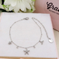 ARUBA ~ Cavigliera con charms marini in ACCIAIO INOSSIDABILE 316L + cubic zirconia tartaruga, delfino, stella marina