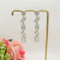PRISM PENDANTS ~ paio Orecchini ACCIAIO INOSSIDABILE pendenti con pietre in cubic zirconia