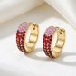 DEGRADE' COLOURS HOOPS - ACCIAIO INOSSIDABILE - OrecchinI a cerchio in cubic zirconia