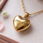 LOVE BOMBÈ PERSONALIZZAMI ~ ACCIAIO INOSSIDABILE - Collana ciondolo cuore bombè + incisione personalizzata