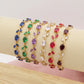 ROSAMUND ~ ACCIAIO INOSSIDABILE - Bracciale Tennis floreale con Cubic Zirconia