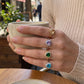 BLAIR ~ ACCIAIO INOSSIDABILE ~ Anello a cuore con Cubic Zirconia- Regolabile