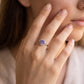 BLAIR ~ ACCIAIO INOSSIDABILE ~ Anello a cuore con Cubic Zirconia- Regolabile