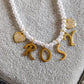 MY NAME ~ Collana Con IL TUO Nome Personalizzato in Perle e Acciaio Inossidabile