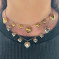 AURELIE ~ Collana ACCIAIO INOSSIDABILE con cuori bombe'