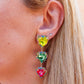 ARIEL HEARTS - Orecchini con pietre sfaccettate