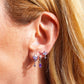 BUTTERFLY HOOP ~ Orecchino ARGENTO 925 cerchietto con farfalla in cubic zirconia ~ Mono orecchino