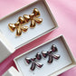 BOW 🎀 STUDS ~ paio orecchini ACCIAIO INOSSIDABILE maxi fiocco bombè