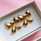 BOW 🎀 STUDS ~ paio orecchini ACCIAIO INOSSIDABILE maxi fiocco bombè