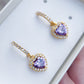 Diana HOOPS ~ 12 colori - Orecchini a cerchio con cuore in Cubic Zirconia