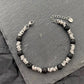 Bracciale uomo catena NODINI ACCIAIO INOSSIDABILE + perle black