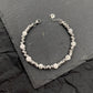 Bracciale uomo catena NODINI ACCIAIO INOSSIDABILE + perle black