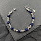 Bracciale uomo catena NODINI ACCIAIO INOSSIDABILE + perle black