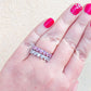 JENNY- cuori orizzontali ~ ANELLO REGOLABILE con cubic zirconia a forma di cuore