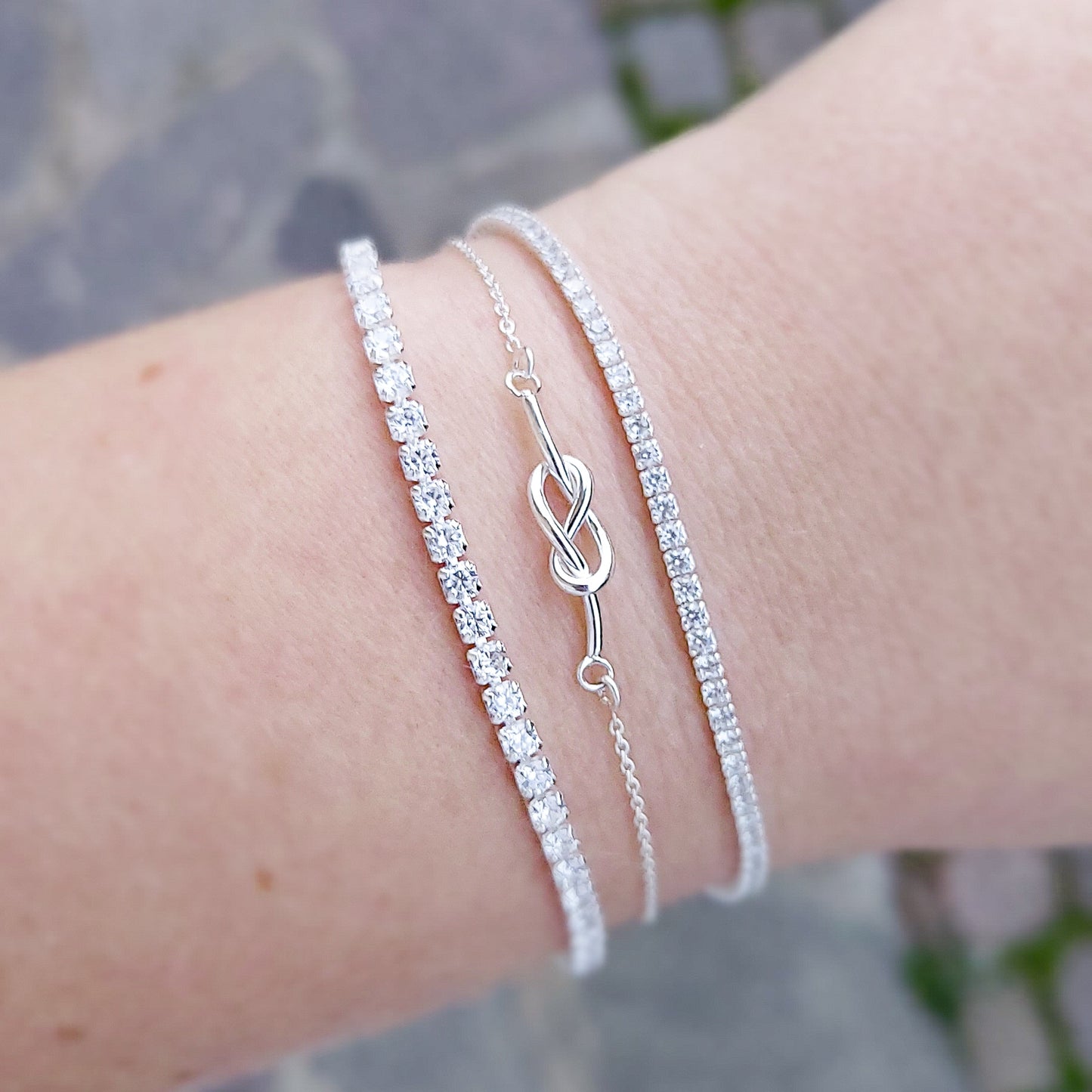 ALBA ~ ARGENTO 925 ~ BRACCIALE con nodo