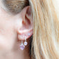 CONNIE 10mm ~ paio Orecchini ARGENTO 925 monachella cubic zirconia 10mm a cuore