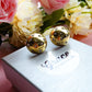 VIVIENNE CRYSTAL - ACCIAIO INOSSIDABILE ~ Paio Orecchini bottone + cubic zirconia