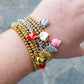 HUMAN HEART - Bracciale con cuore anatomico e nodini ACCIAIO INOSSIDABILE