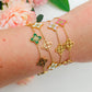 LILY SHINE ~ Bracciale flowers in ACCIAIO inossidabile smaltato + cubic zirconia