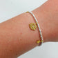 SUNSET Bracciale mini pallini bagnato ARGENTO con pendenti ~ in ACCIAIO INOSSIDABILE