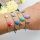 TINKERBELL LUCKY ~ Bracciale ACCIAIO INOSSIDABILE con campanella e charms portafortuna
