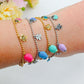 TINKERBELL LUCKY ~ Bracciale ACCIAIO INOSSIDABILE con campanella e charms portafortuna