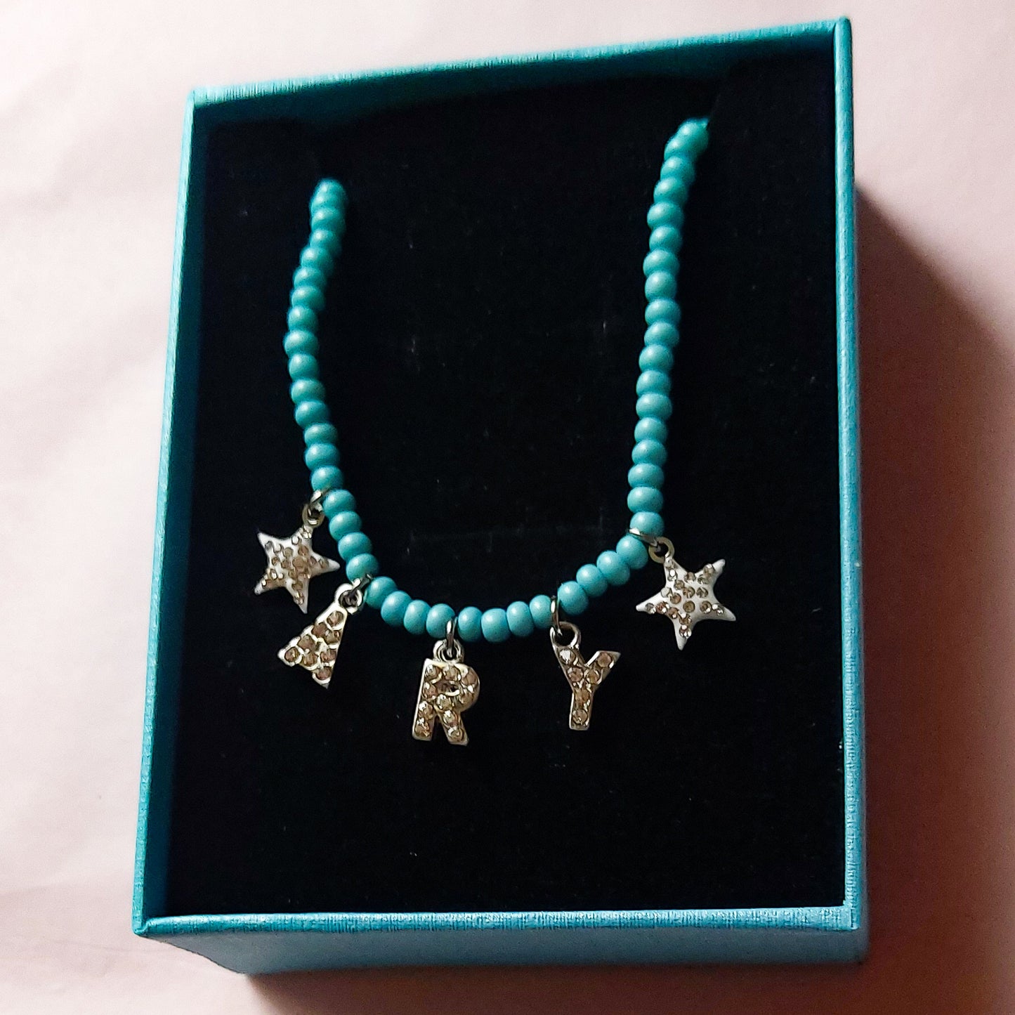 CHOKER Perle colours Con Nome personalizzato in Acciaio Inox