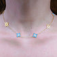 LILY SHINE ~ Collana flowers in ACCIAIO inossidabile smaltato + cubic zirconia