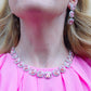 DELILAH COLOURS Collier Tennis - Collana con Cubic Zirconia rotondi