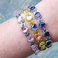 LOUISE ~ BRACCIALE Tennis cuoricini in ACCIAIO INOSSIDABILE