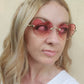 ADELINE - Occhiali da sole a cuore UV400 con custodia