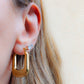 CASSANDRA square hoops ~ Orecchini a cerchio in ACCIAIO INOSSIDABILE tubogas