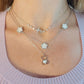 LILY  big Flowers ARGENTO 5 fiori ACCIAIO INOSSIDABILE ~ Collana fiori in madreperla
