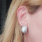 ANNABELLE rigati new style - ACCIAIO INOSSIDABILE ~ Paio Orecchini bottone vintage