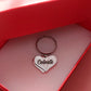 Big Hearts Ring - PERSONALIZZAMI ~ Anello doppio cuore pendente in acciaio inossidabile + INCISIONE PERSONALIZZATA