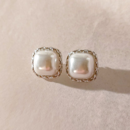 MAXI PEARLS BOTTONE A CLIP - acciaio inossidabile - Orecchini a bottone Perla bombè - SENZA BUCO