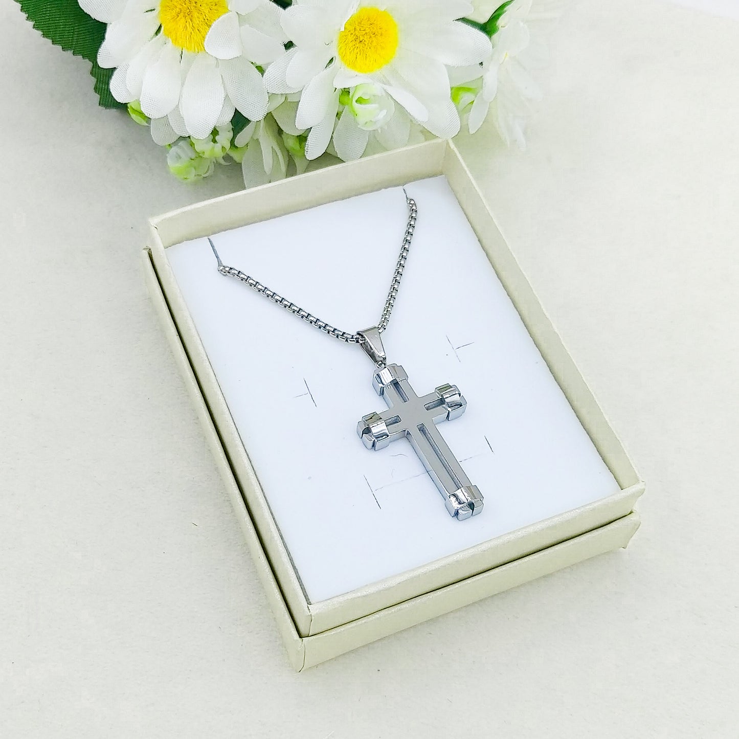 Collana pendente CROCE TECH uomo ACCIAIO