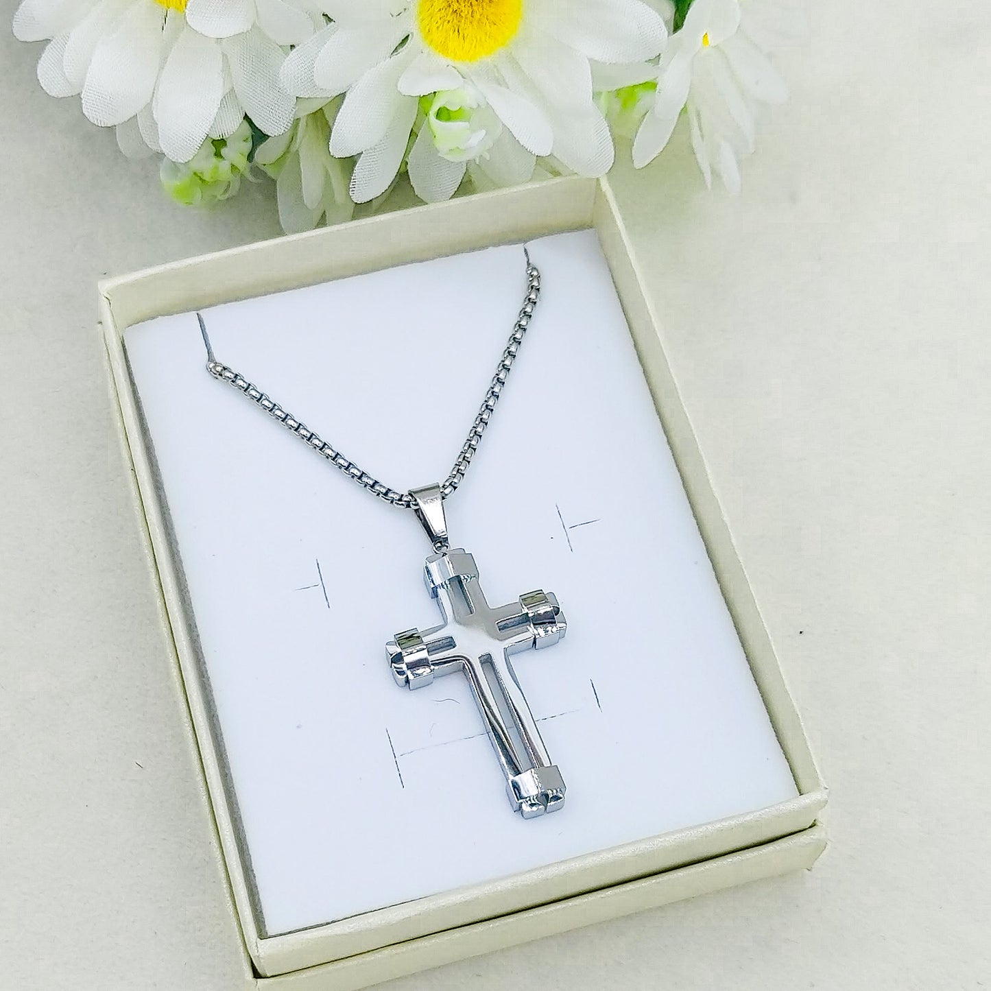 Collana pendente CROCE TECH uomo ACCIAIO