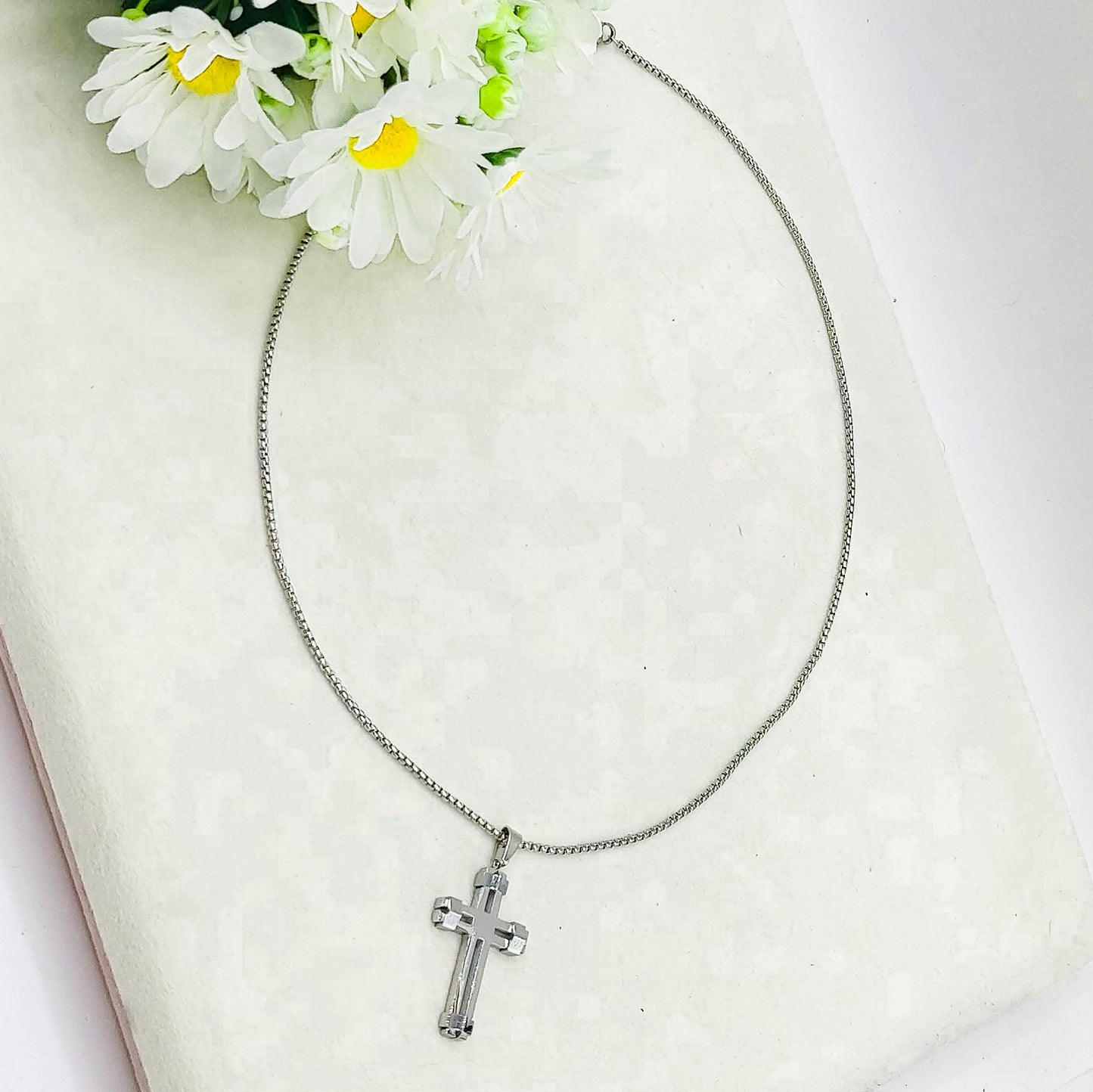 Collana pendente CROCE TECH uomo ACCIAIO