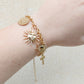 YOU'RE MY SUN - Bracciale con sole. orsetti, croci  pendenti charms ACCIAIO INOSSIDABILE