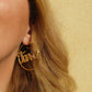 BRILLIANT big hoops - NOME PERSONALIZZATO Paio orecchini a cerchio in Acciaio Inossidabile