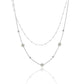DAISY  double ~ ACCIAIO INOSSIDABILE ~ Collana doppia 2 in 1 con fiori e cristalli