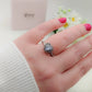 KATE HEART crystal - Anello regolabile in ACCIAIO inossidabile con cubic zirconia a forma di cuore