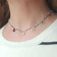SOPHIE collana ~ ACCIAIO INOSSIDABILE ~ Collana  con charms e cristalli